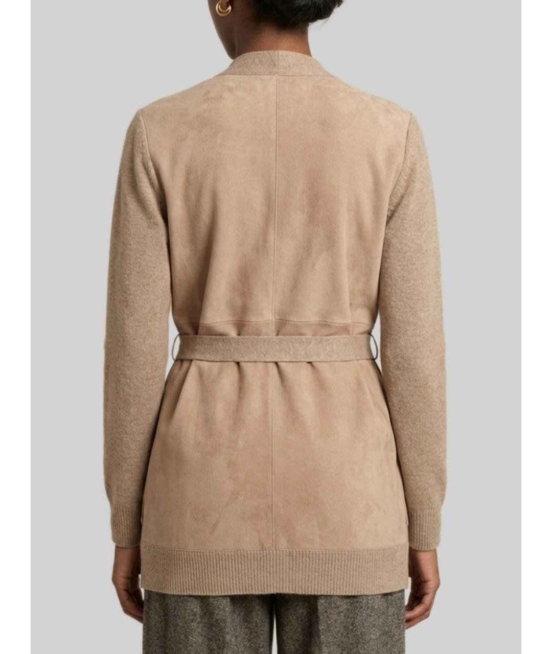 MAX MARA Коричневый шерстяной кардиган, фото 3
