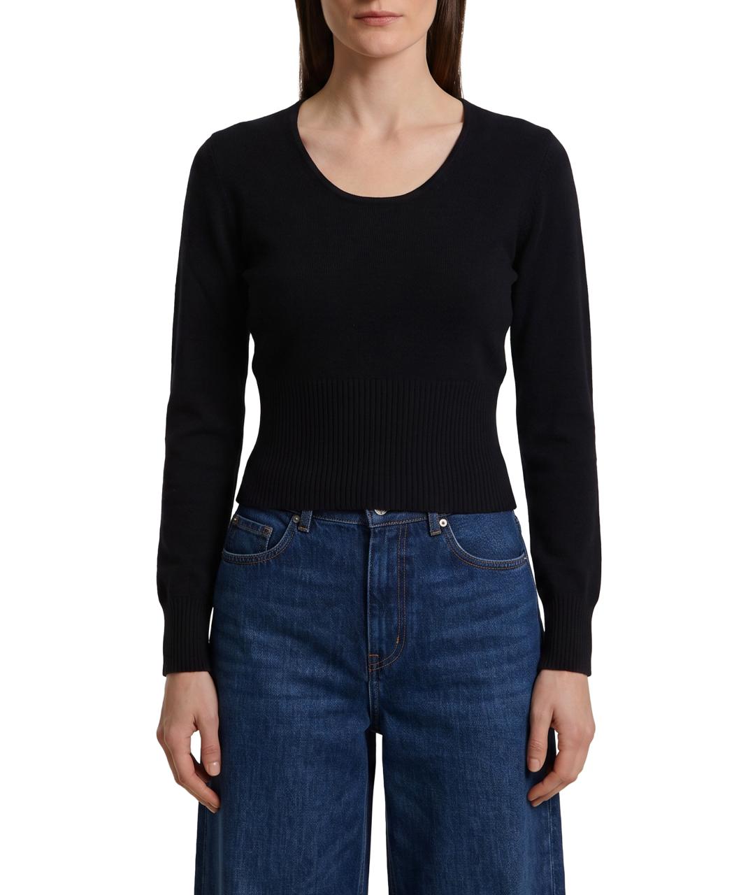 MAX MARA Черный шерстяной джемпер / свитер, фото 1