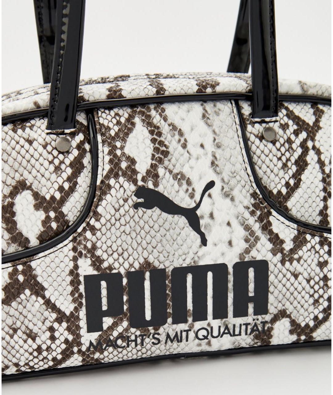 PUMA Бежевая сумка с короткими ручками из искусственной кожи, фото 3