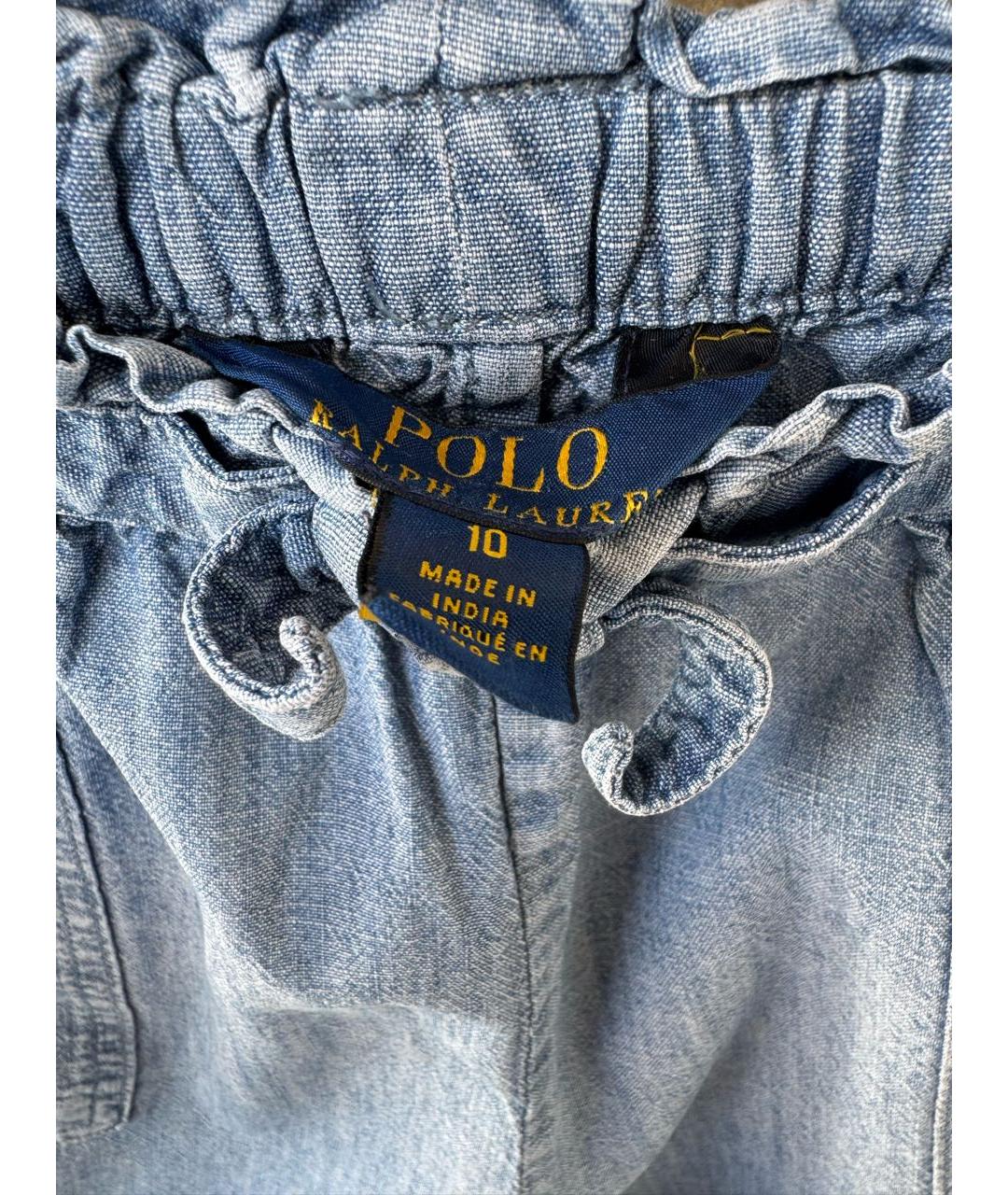 POLO RALPH LAUREN Голубые хлопковые брюки и шорты, фото 3