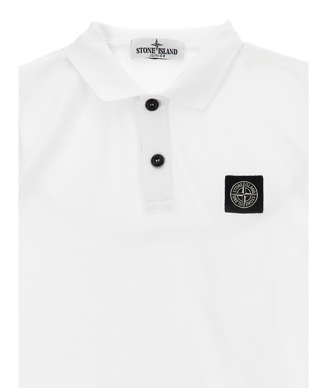 STONE ISLAND Белая хлопковая детская футболка, фото 3