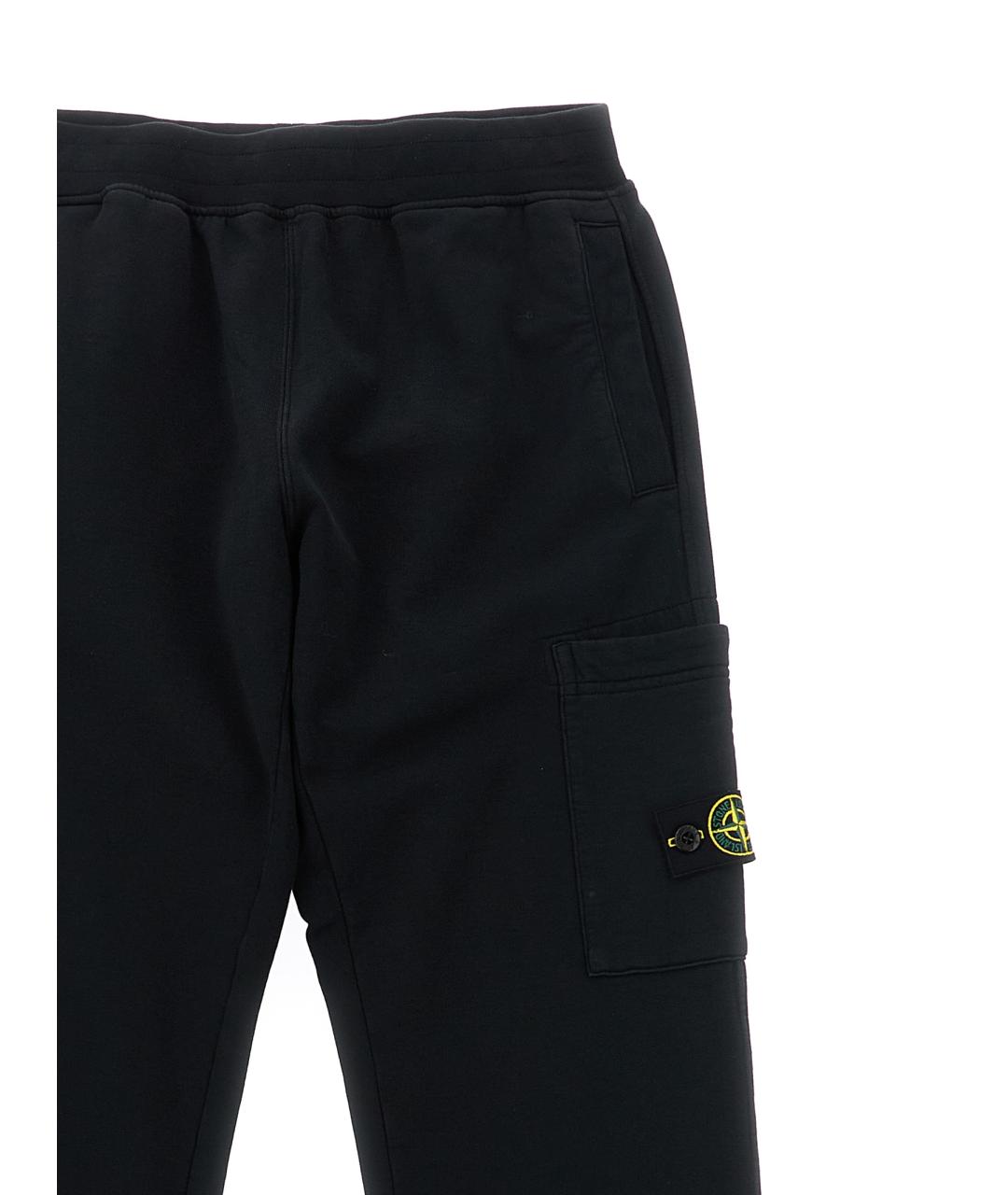 STONE ISLAND Черные хлопковые брюки и шорты, фото 3