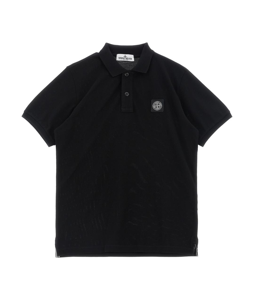 STONE ISLAND Черная хлопковая детская футболка, фото 1