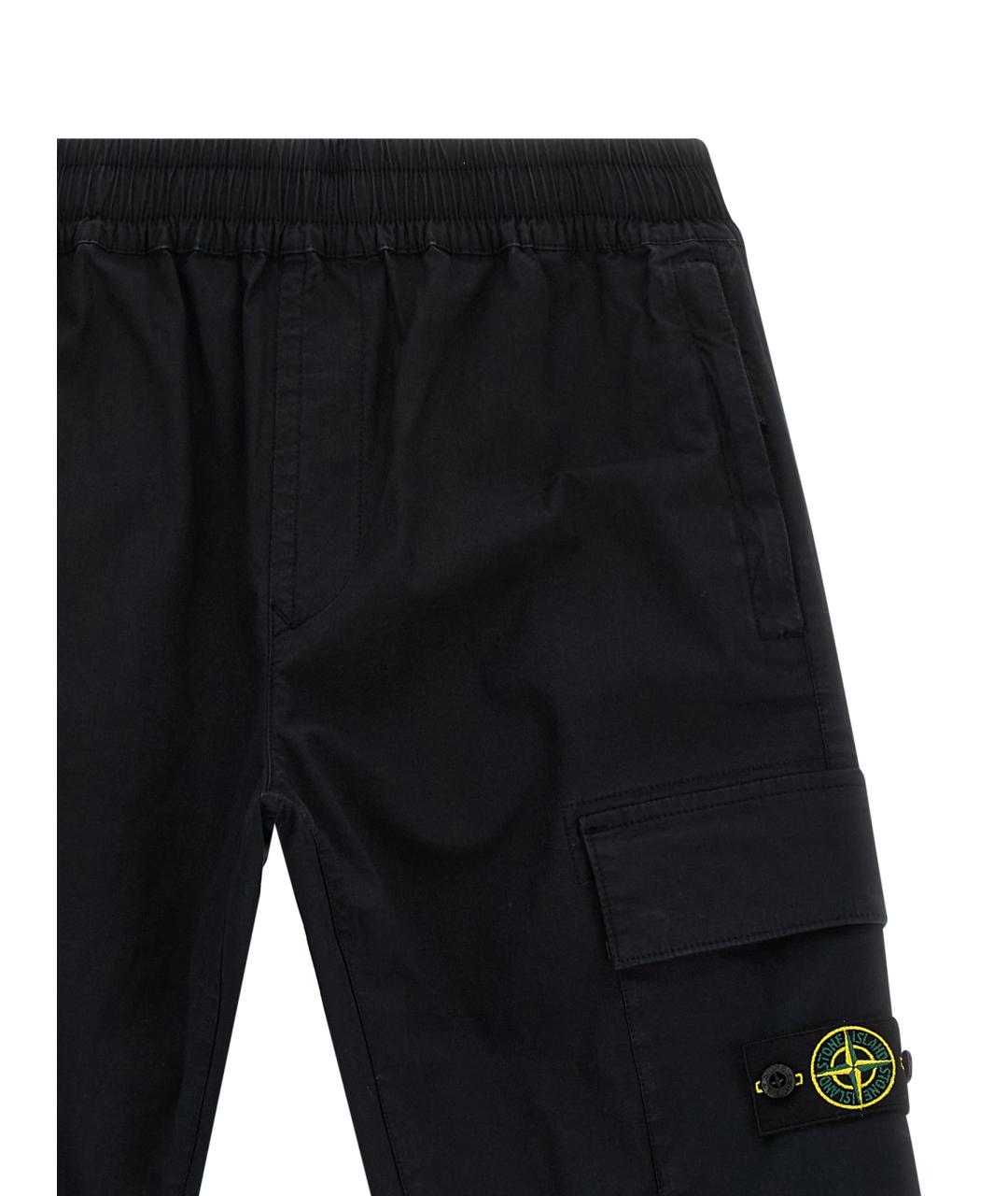 STONE ISLAND Темно-синие хлопковые брюки и шорты, фото 3