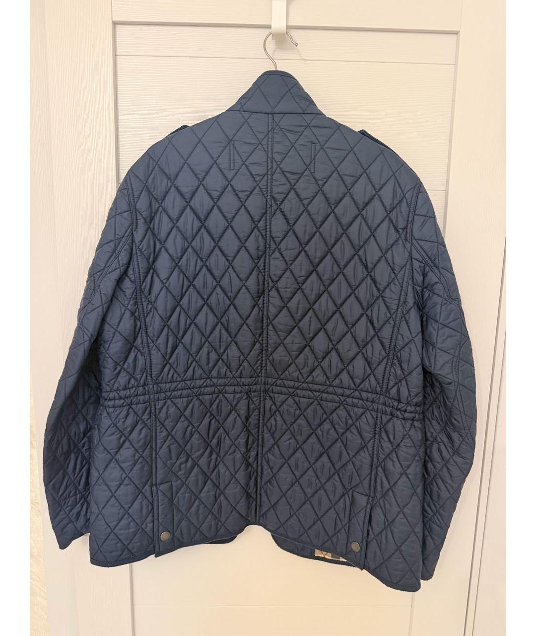 BURBERRY Темно-синяя полиэстеровая куртка, фото 2