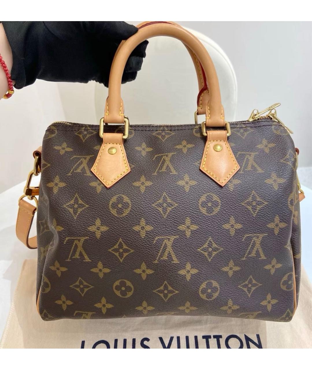 LOUIS VUITTON Коричневая сумка с короткими ручками из канвы, фото 2