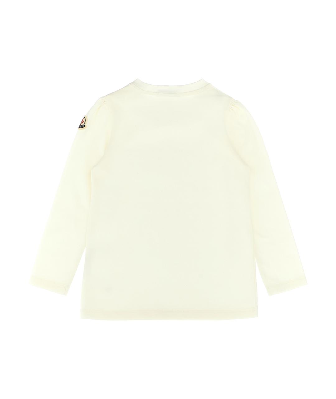 MONCLER ENFANT Белый хлопковый футболка / топ, фото 2