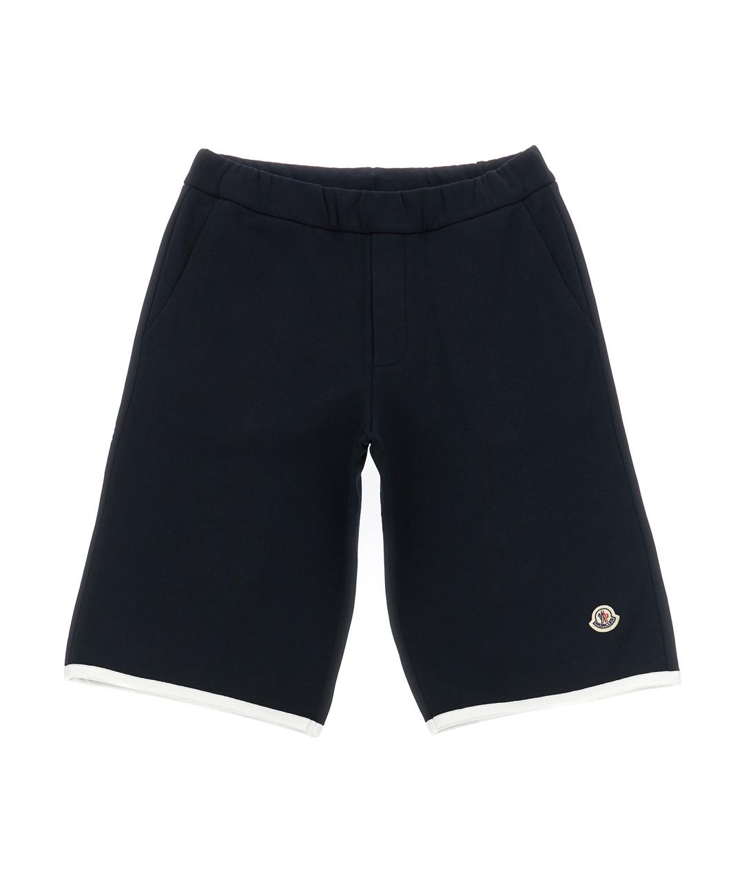 MONCLER ENFANT Темно-синие хлопковые брюки и шорты, фото 1