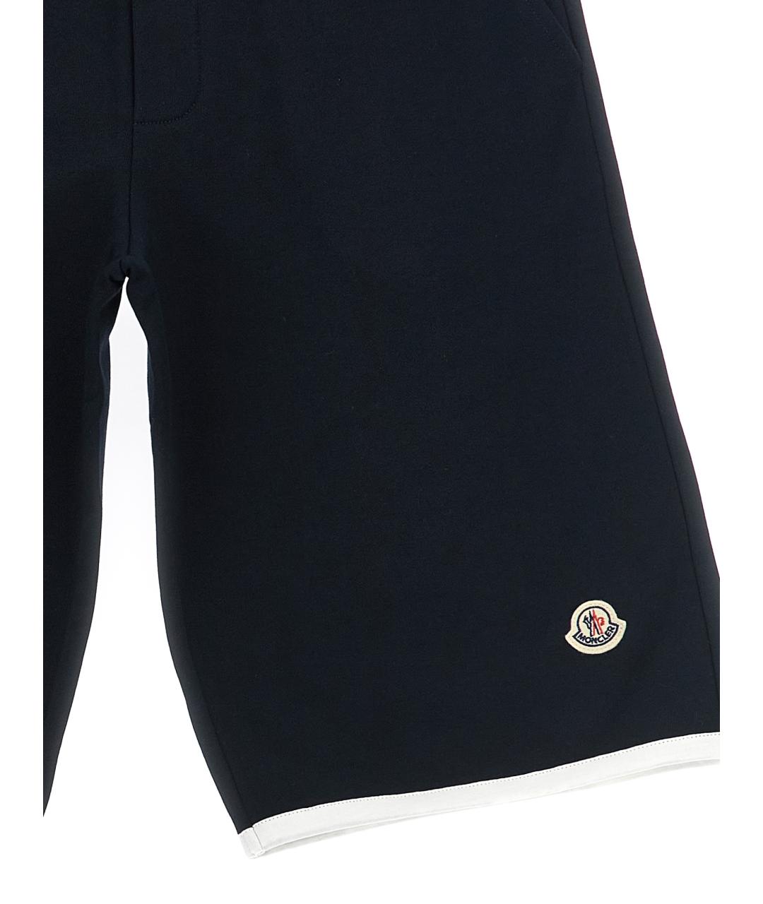 MONCLER ENFANT Темно-синие хлопковые брюки и шорты, фото 3