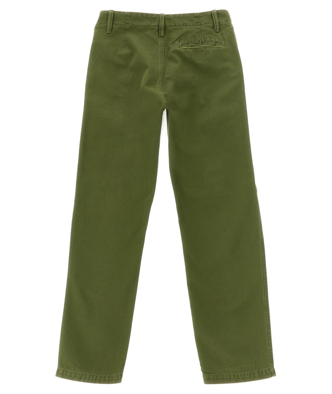 STONE ISLAND Зеленые хлопковые брюки и шорты, фото 2