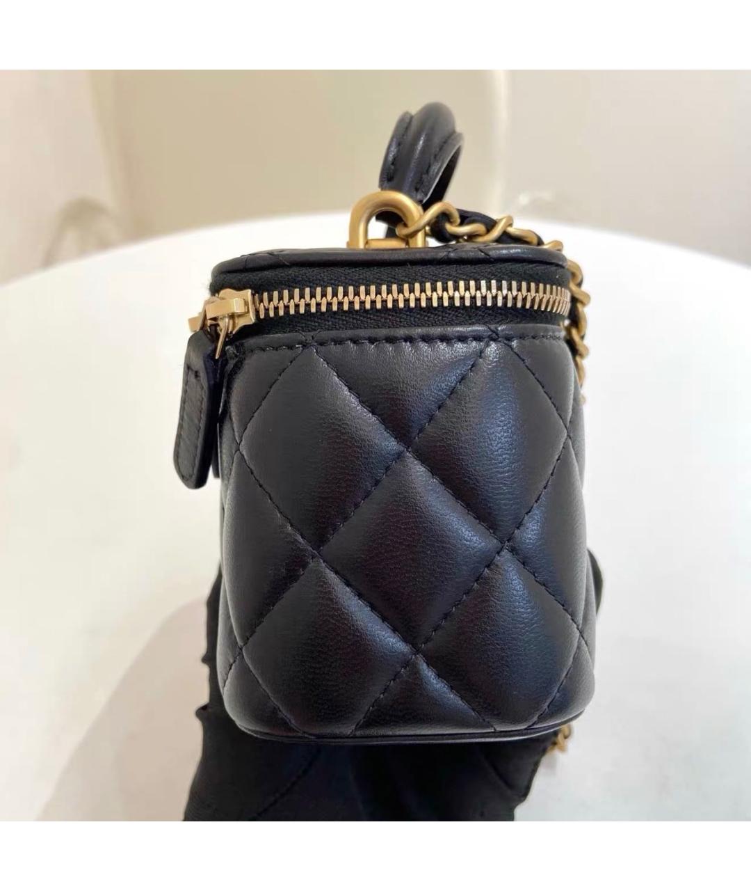 CHANEL Черная кожаная сумка через плечо, фото 4