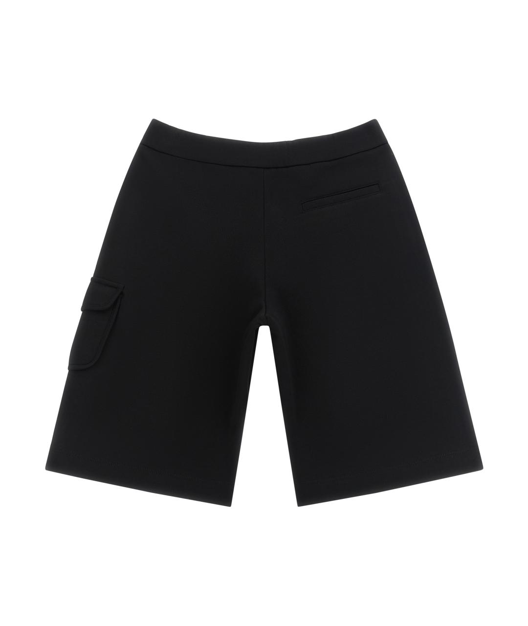 MONCLER ENFANT Черные хлопковые брюки и шорты, фото 2