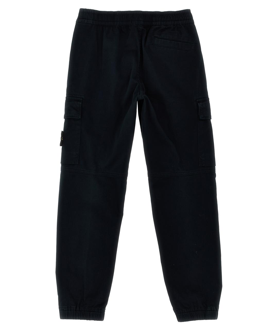 STONE ISLAND Темно-синие хлопковые брюки и шорты, фото 2