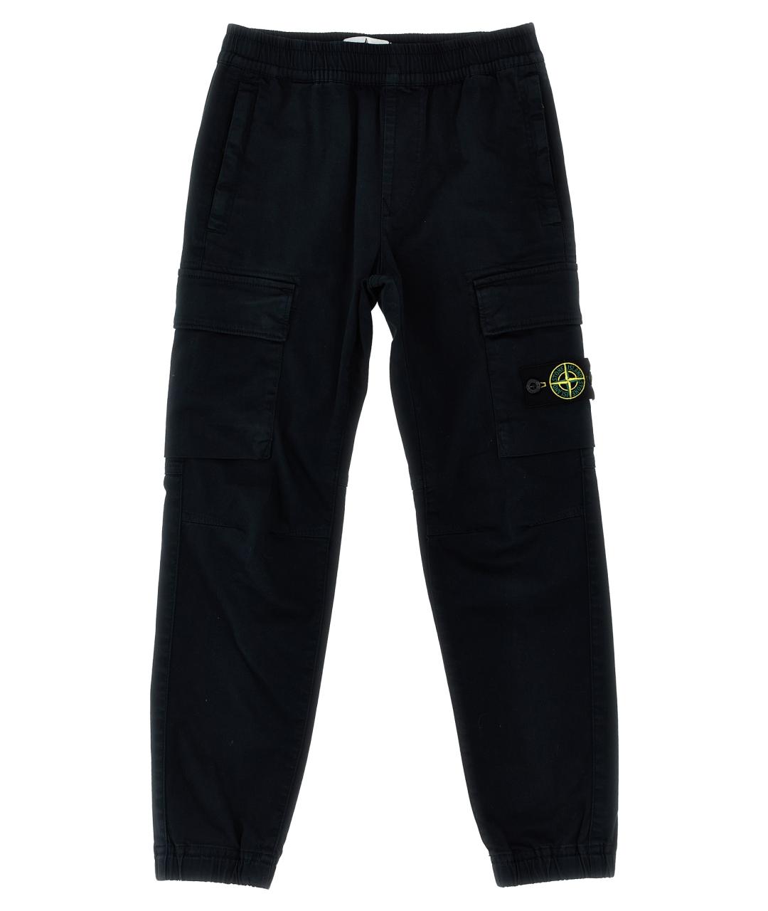 STONE ISLAND Темно-синие хлопковые брюки и шорты, фото 1