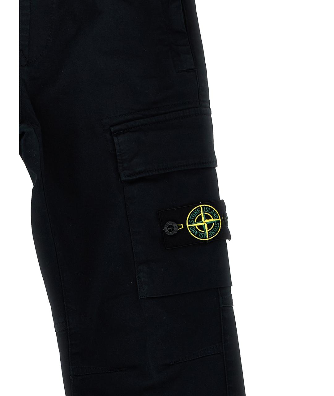 STONE ISLAND Темно-синие хлопковые брюки и шорты, фото 3