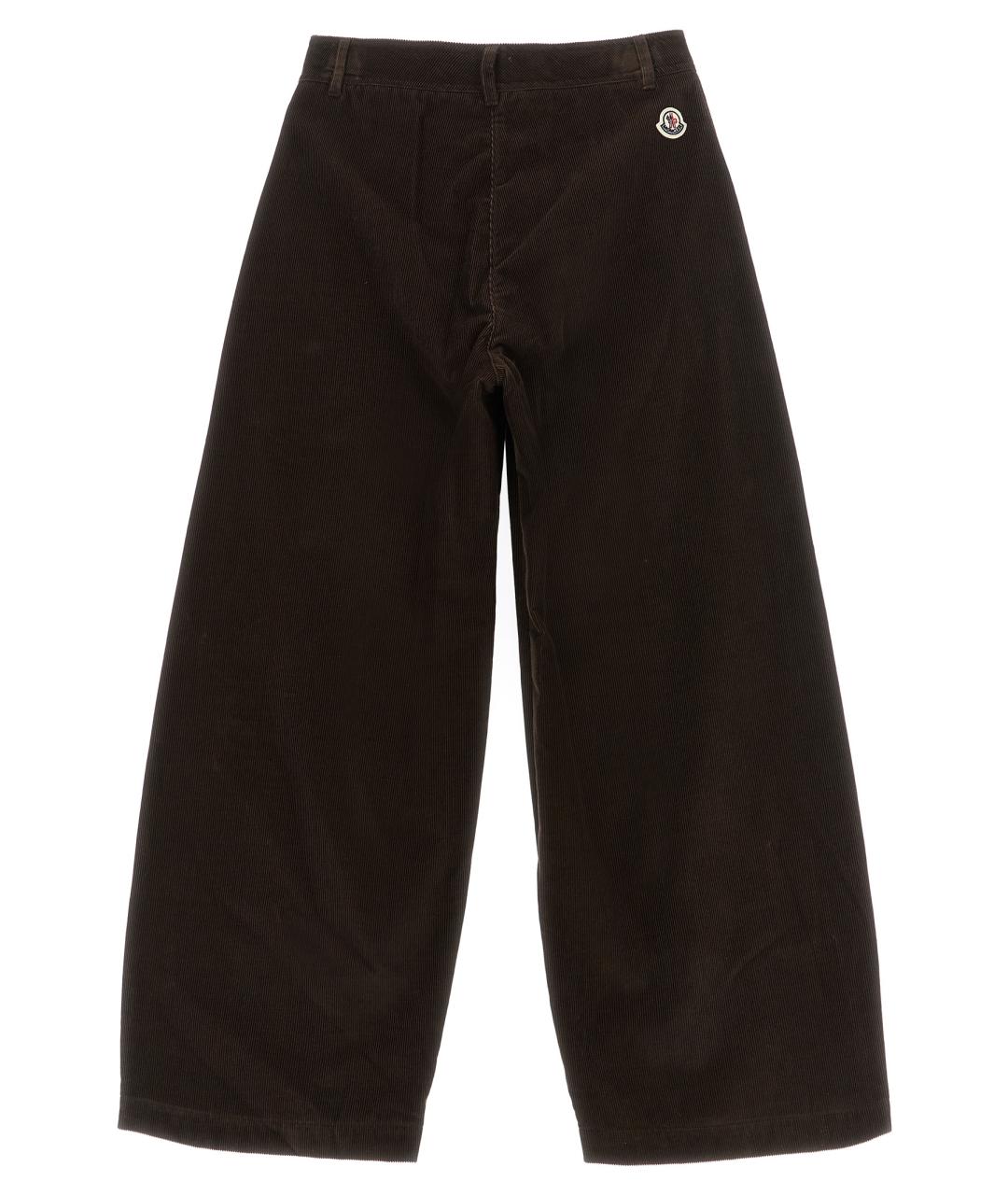 MONCLER ENFANT Коричневые хлопковые брюки и шорты, фото 2