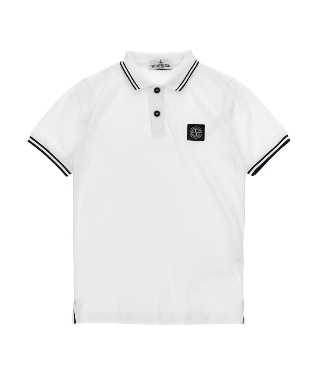 STONE ISLAND Белая хлопковая детская футболка, фото 1