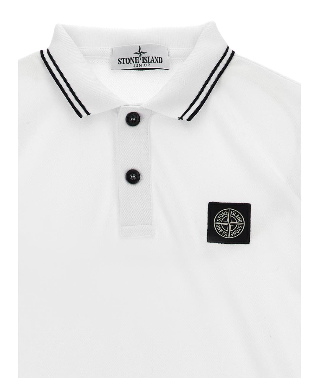 STONE ISLAND Белая хлопковая детская футболка, фото 3