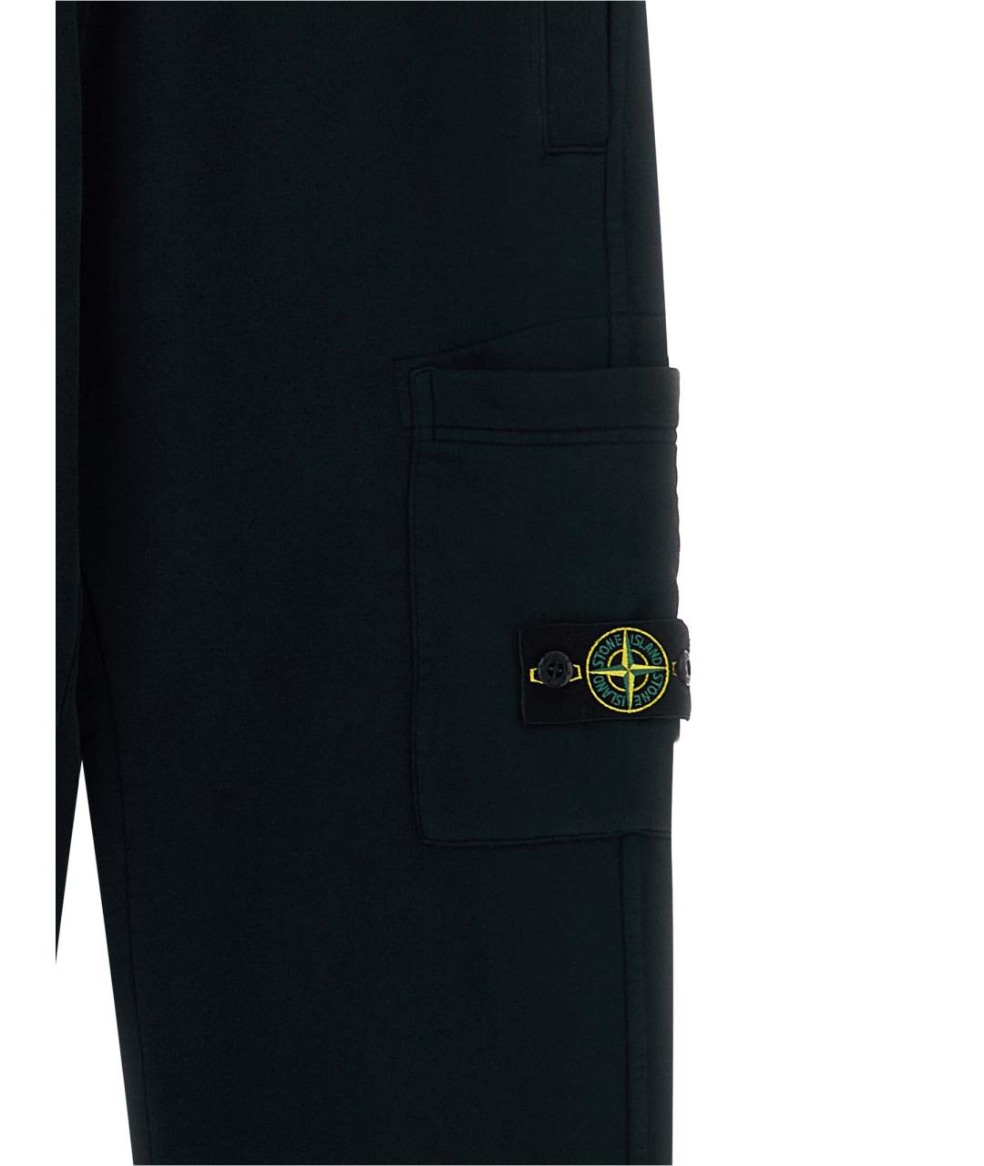 STONE ISLAND Черные хлопковые брюки и шорты, фото 3