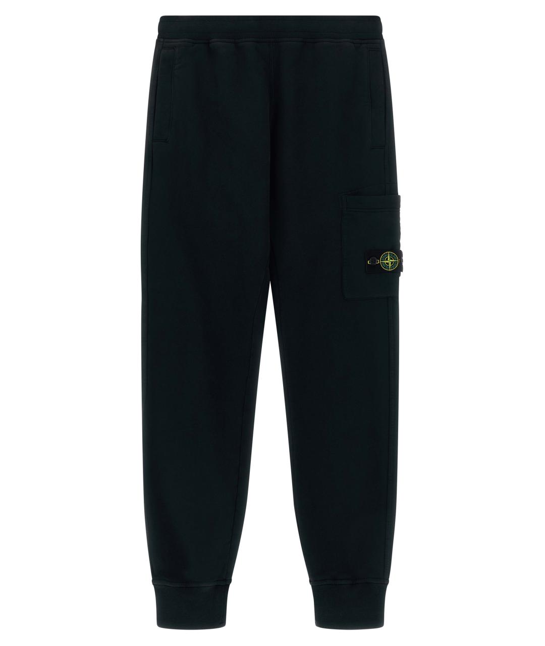 STONE ISLAND Черные хлопковые брюки и шорты, фото 1