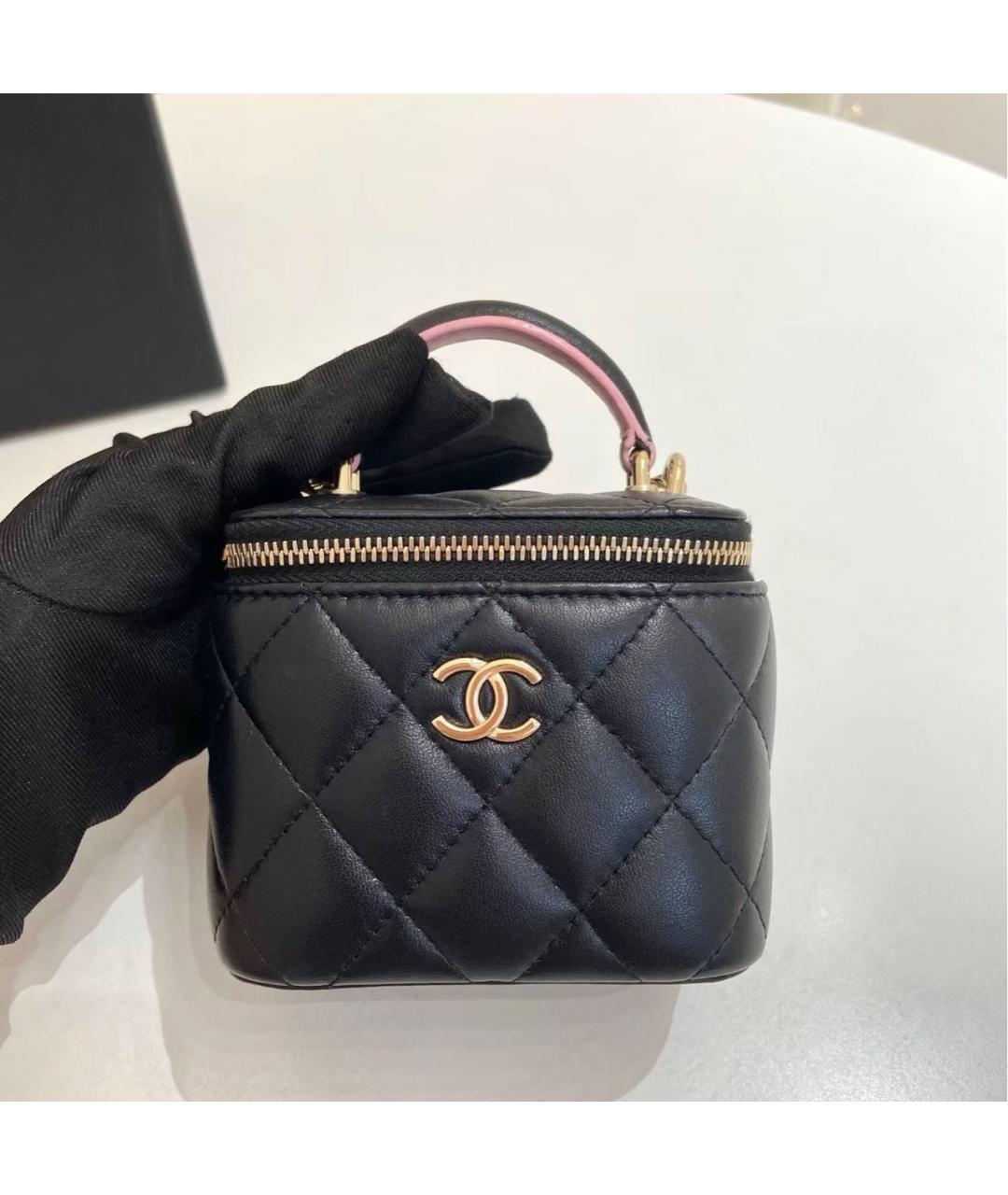 CHANEL Черная кожаная сумка через плечо, фото 8