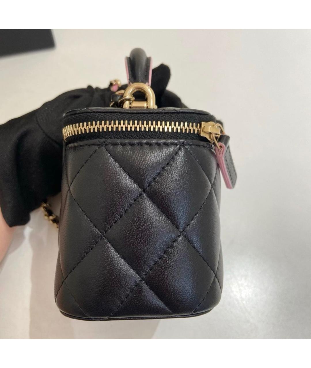 CHANEL Черная кожаная сумка через плечо, фото 4