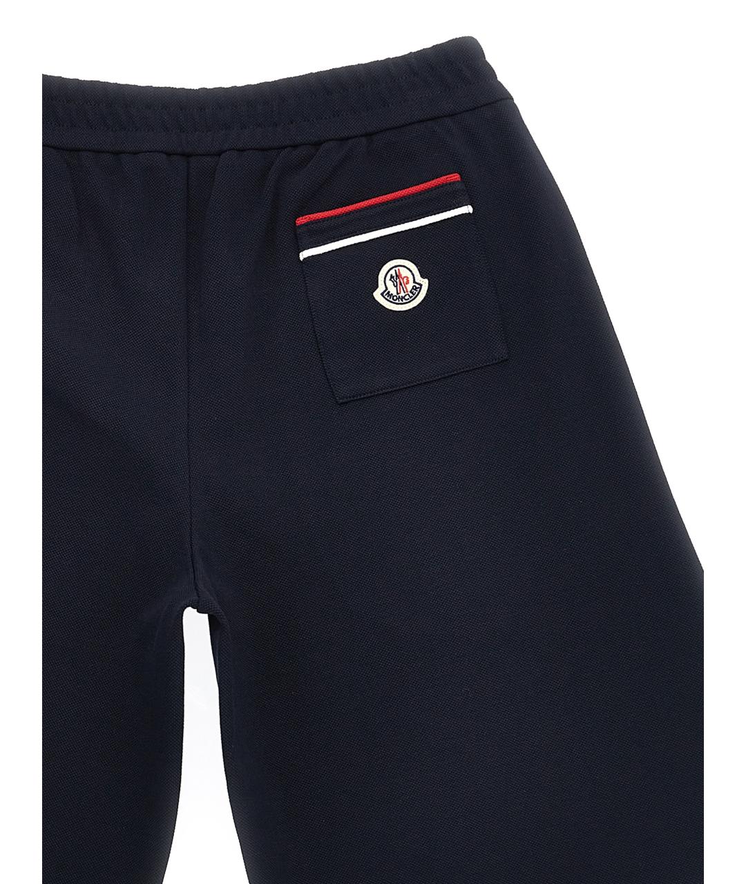 MONCLER ENFANT Темно-синие хлопковые брюки и шорты, фото 3