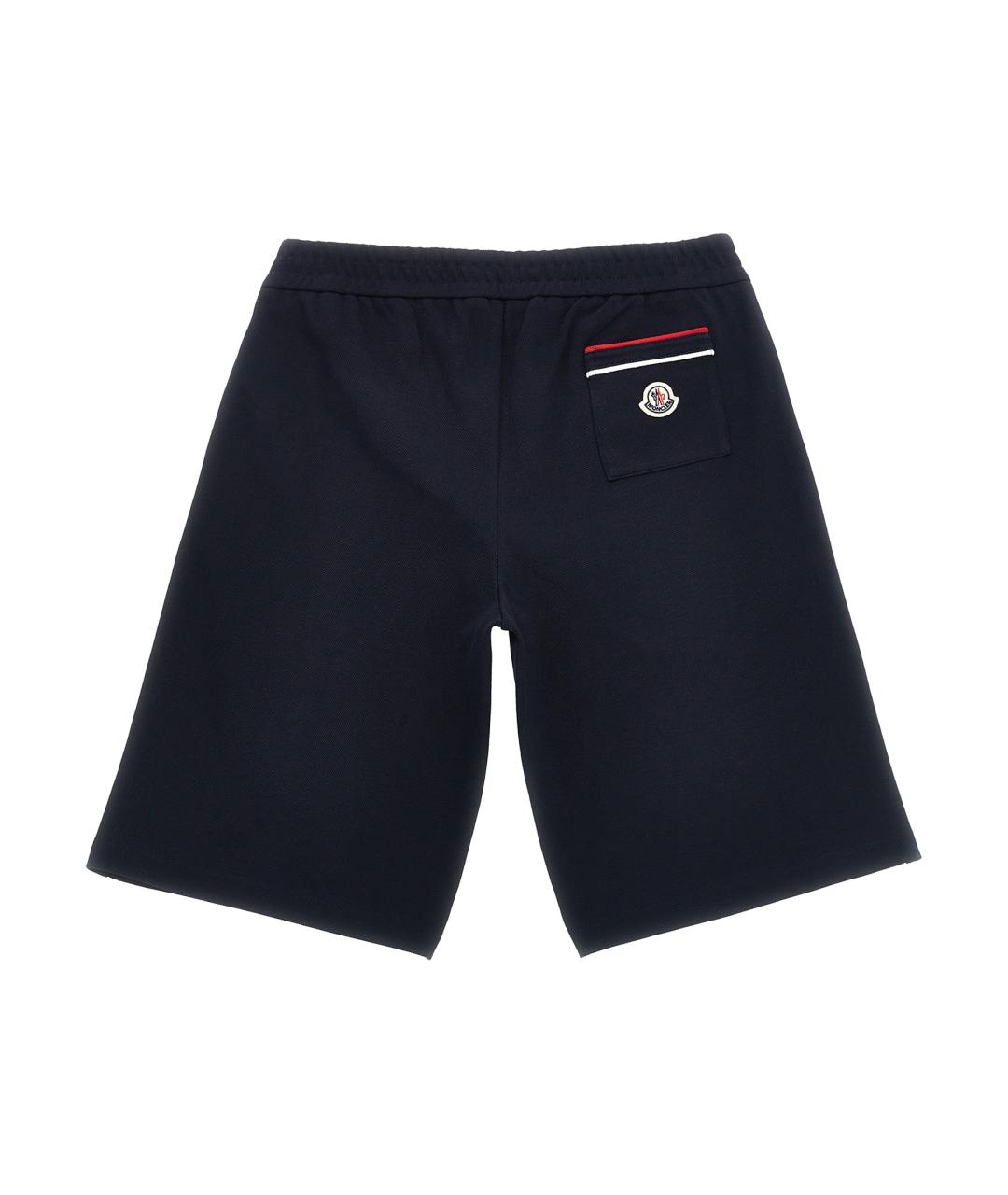 MONCLER ENFANT Темно-синие хлопковые брюки и шорты, фото 2