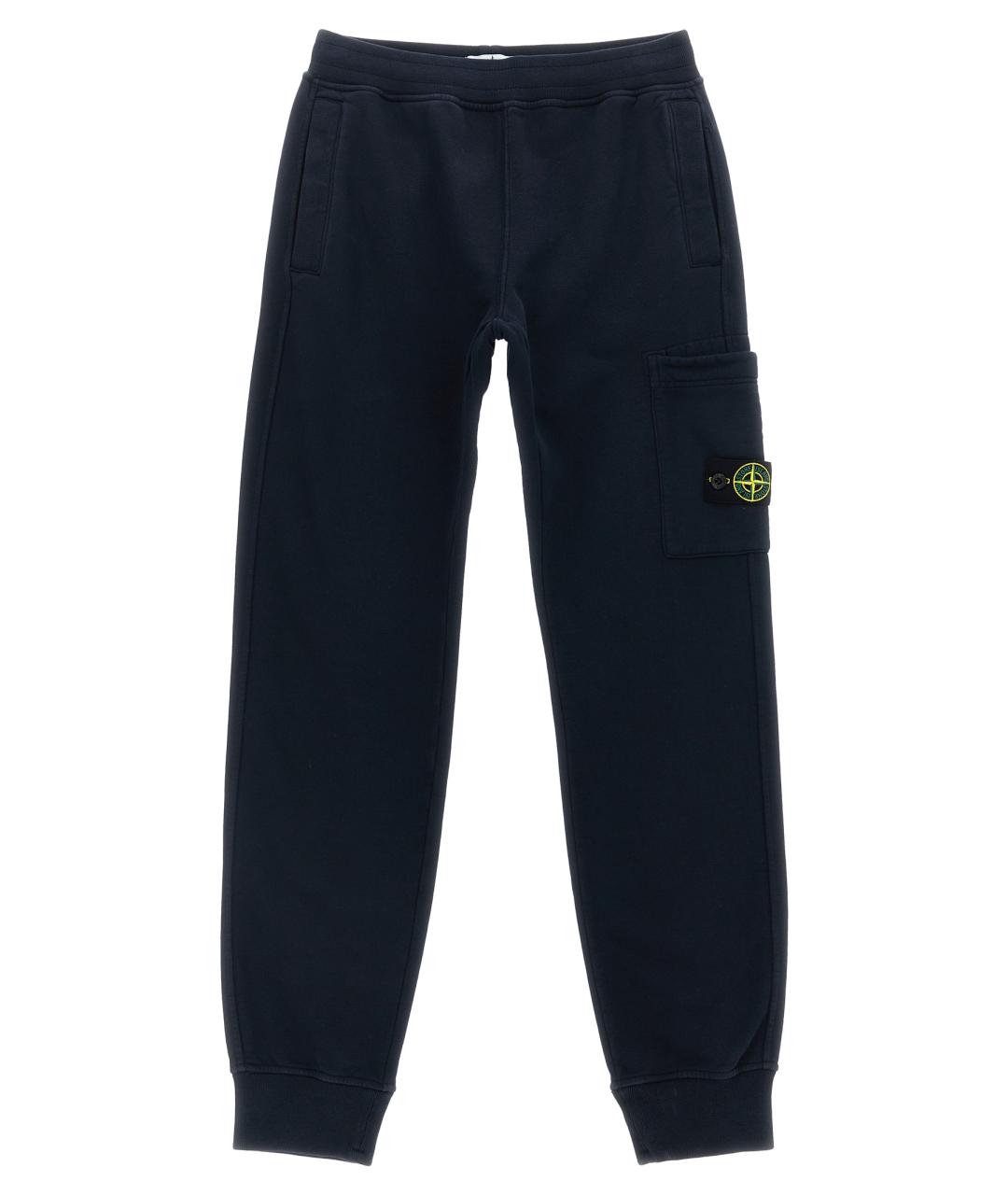 STONE ISLAND Темно-синие хлопковые брюки и шорты, фото 1