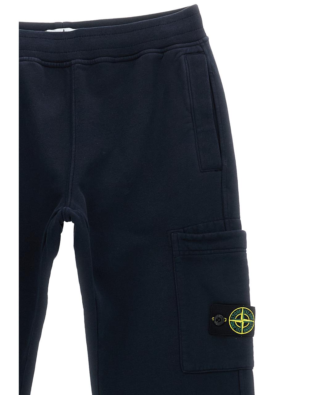 STONE ISLAND Темно-синие хлопковые брюки и шорты, фото 3