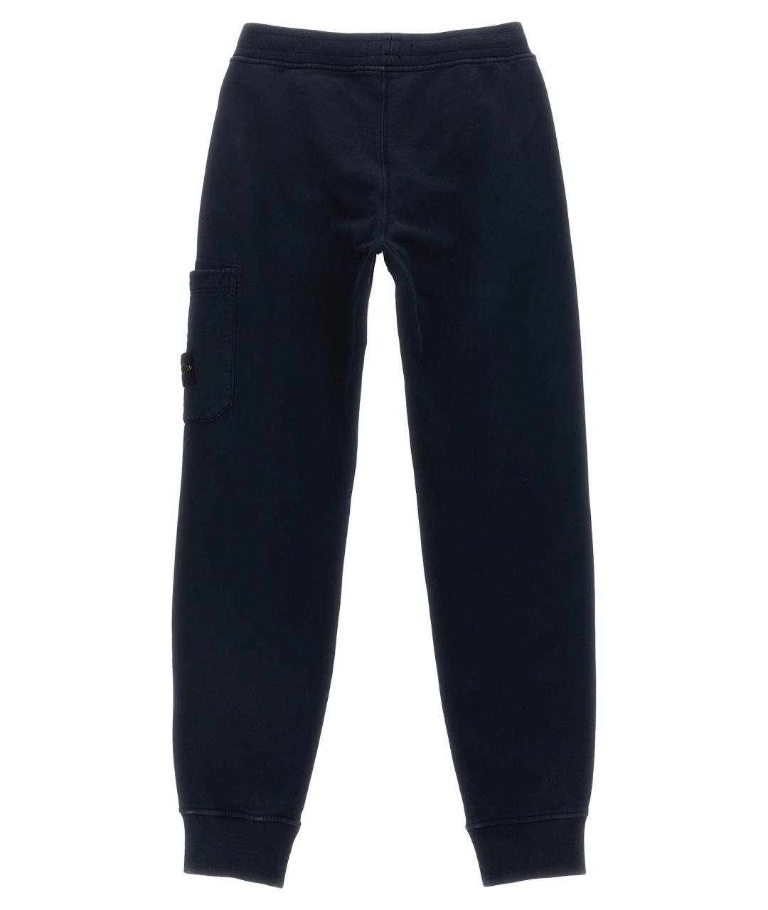 STONE ISLAND Темно-синие хлопковые брюки и шорты, фото 2