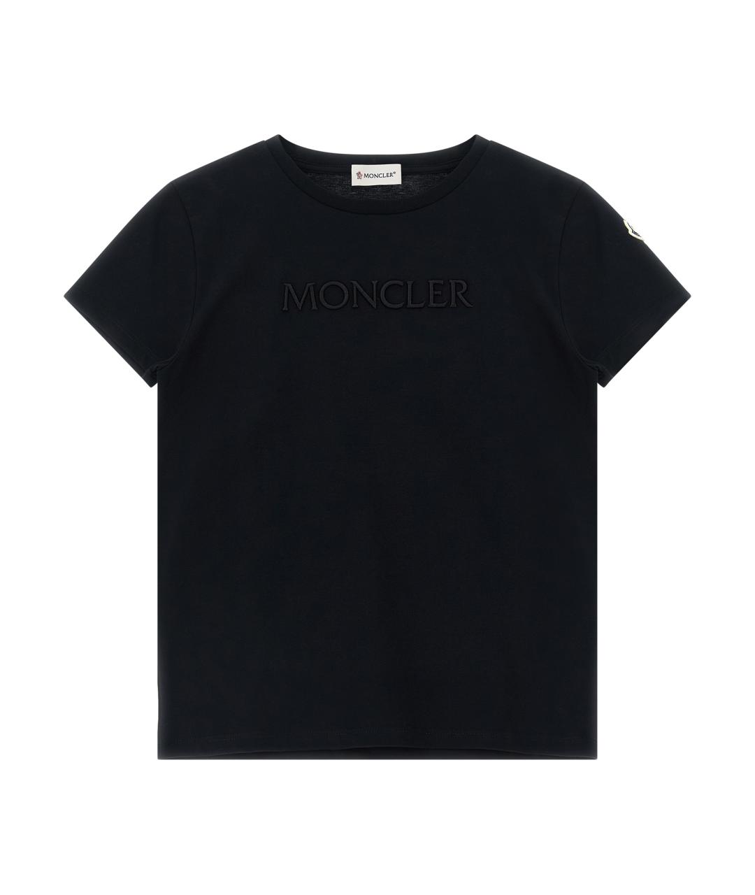 MONCLER ENFANT Черный хлопковый детская футболка / топ, фото 1