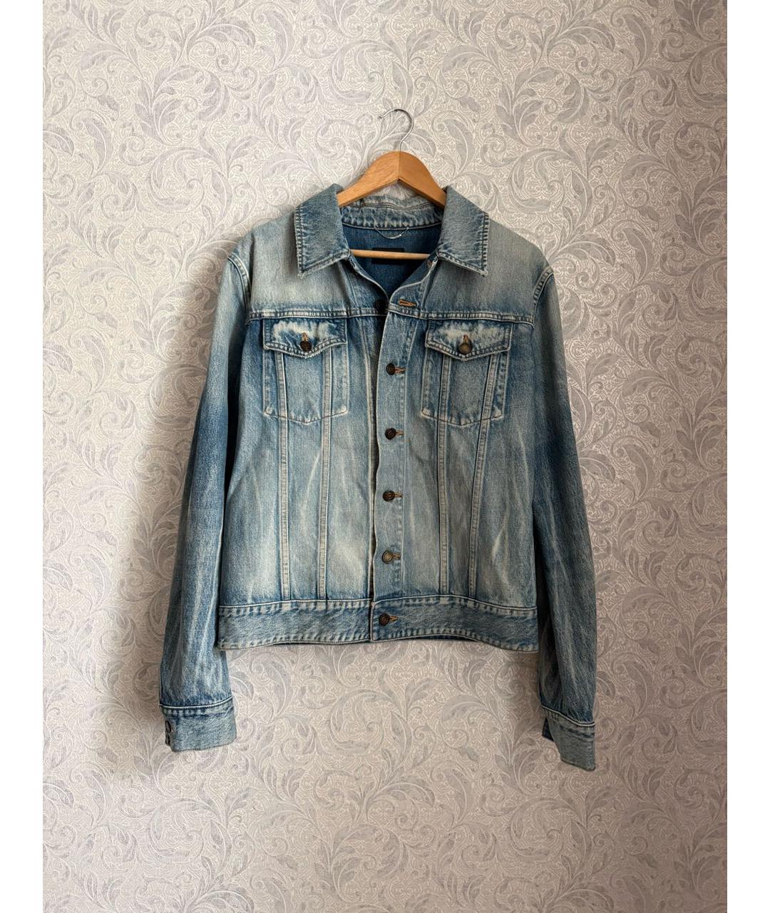 SAINT LAURENT Голубая деним куртка, фото 2