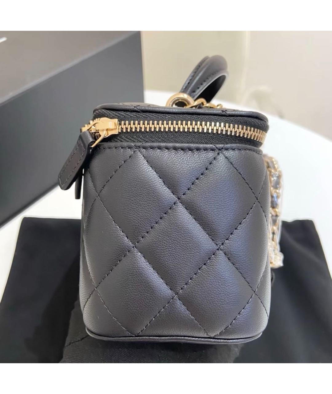 CHANEL Черная кожаная сумка через плечо, фото 4