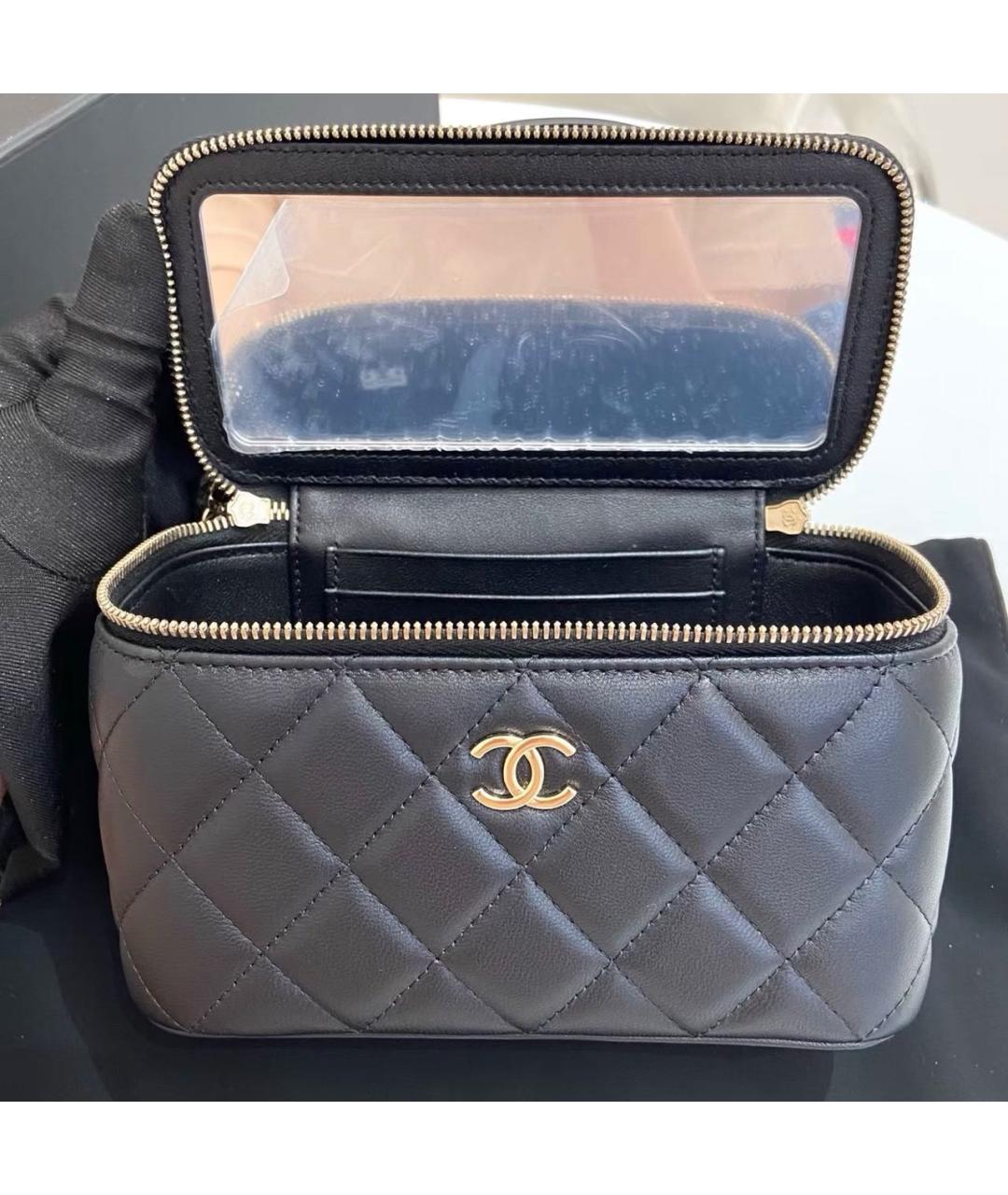 CHANEL Черная кожаная сумка через плечо, фото 6