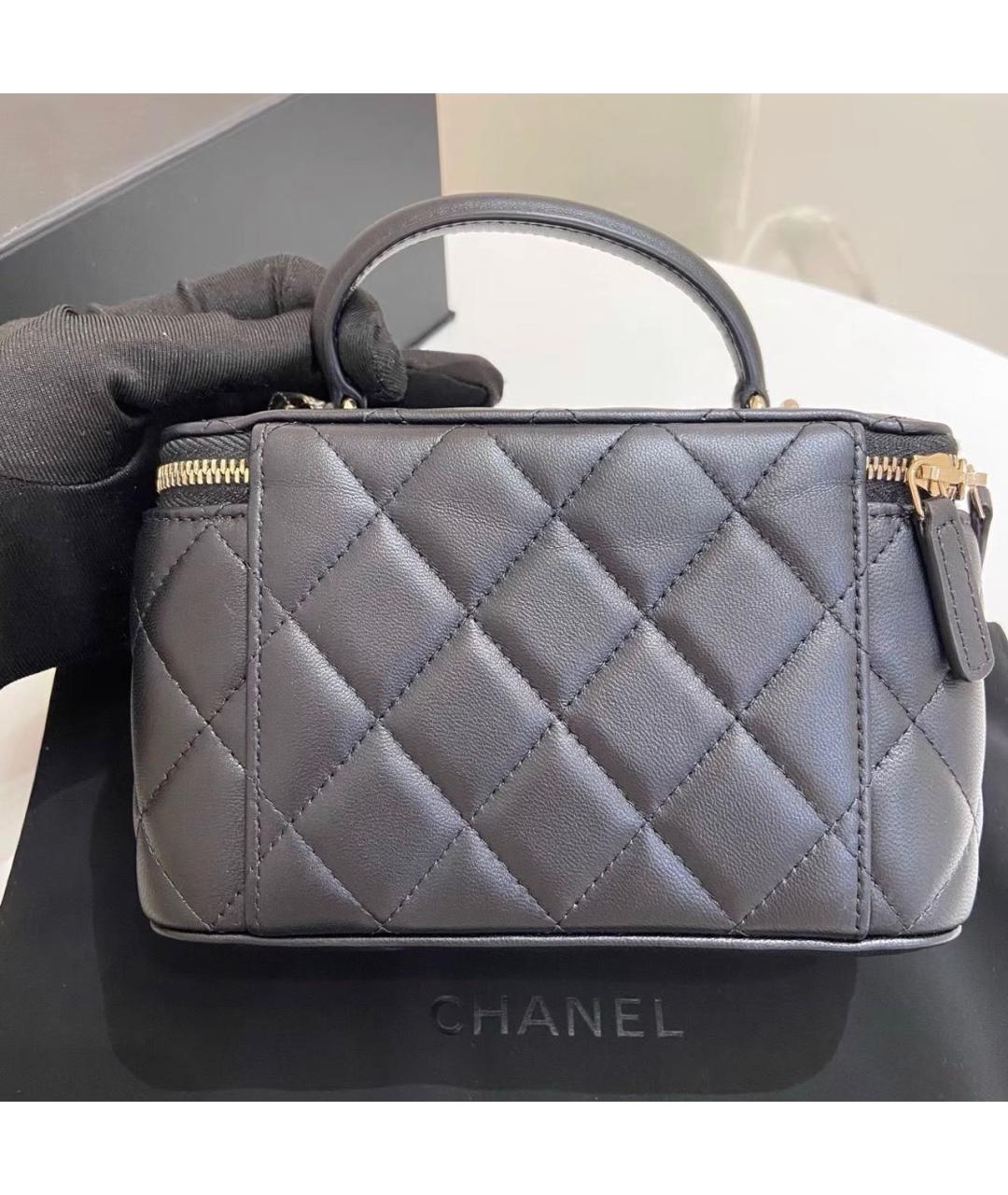 CHANEL Черная кожаная сумка через плечо, фото 2