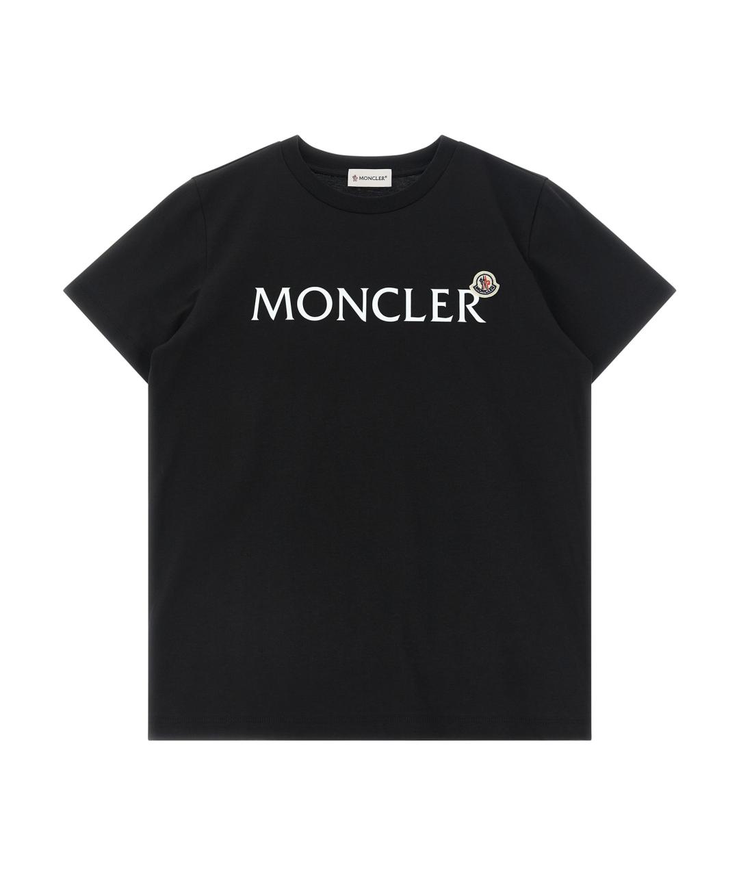 MONCLER ENFANT Черная хлопковая детская футболка, фото 1
