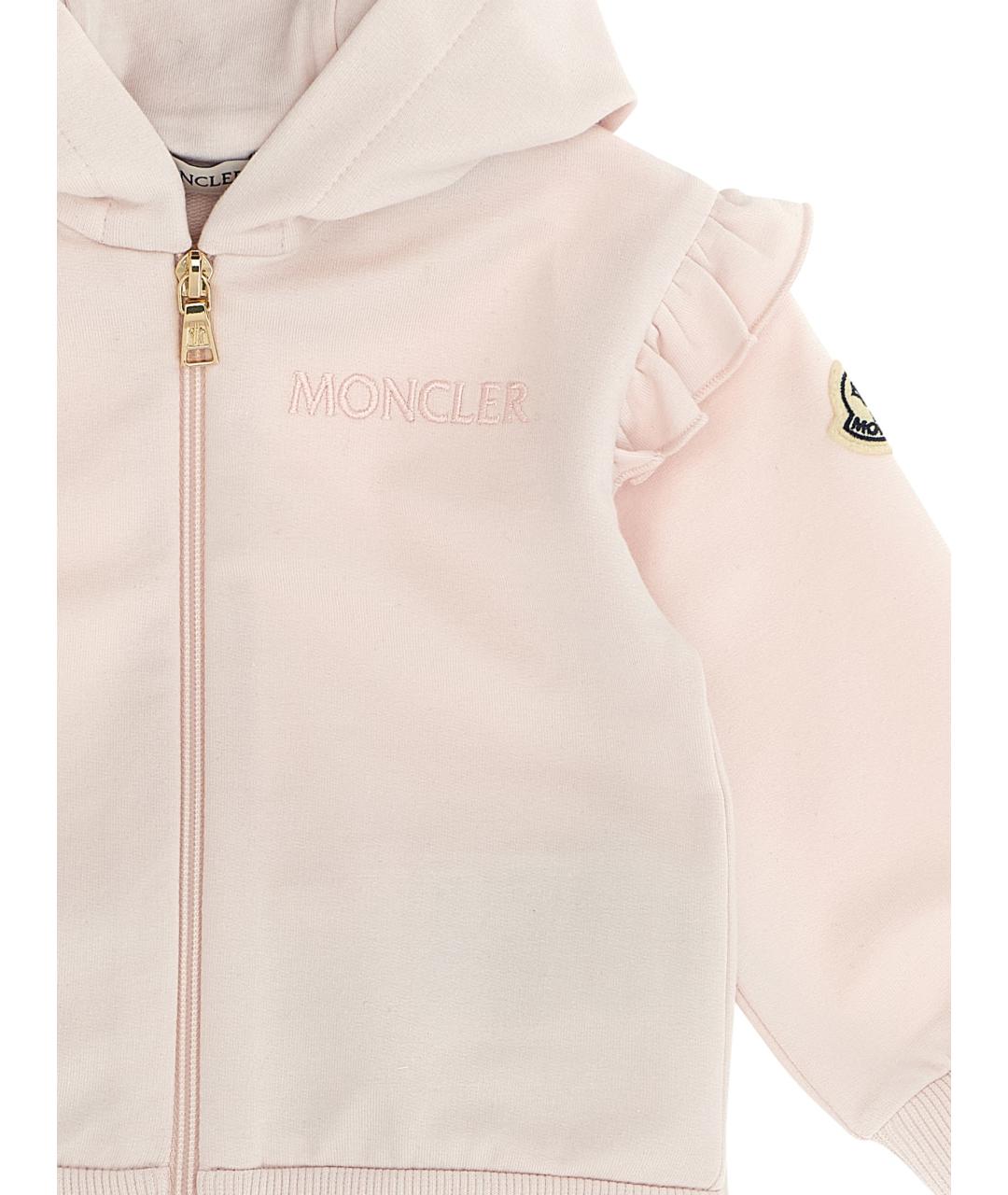 MONCLER ENFANT Розовый хлопковый комплект, фото 4