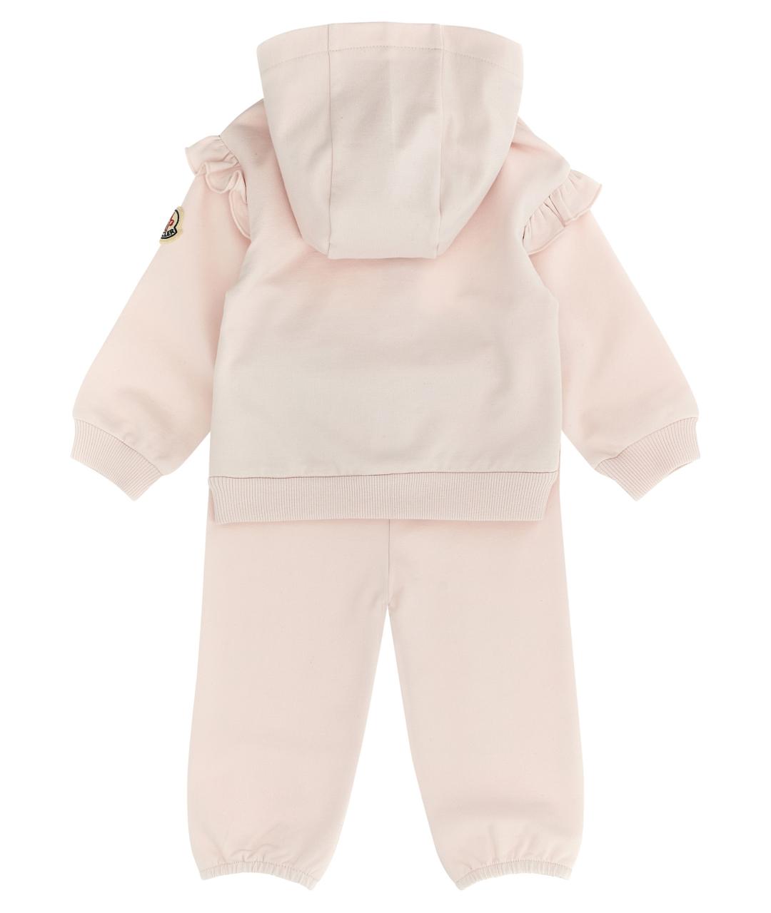 MONCLER ENFANT Розовый хлопковый комплект, фото 3