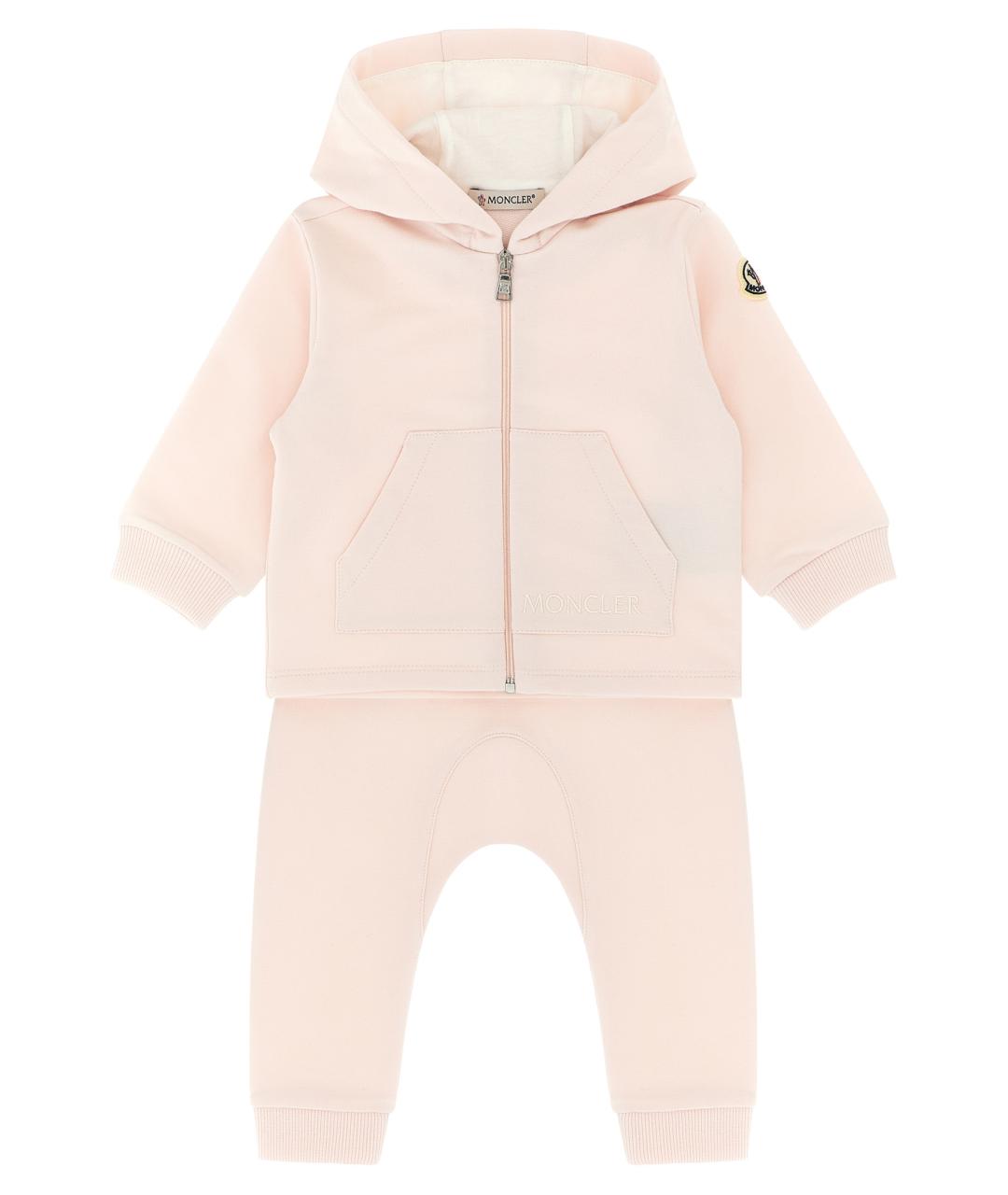 MONCLER ENFANT Розовый хлопковый комплект, фото 1