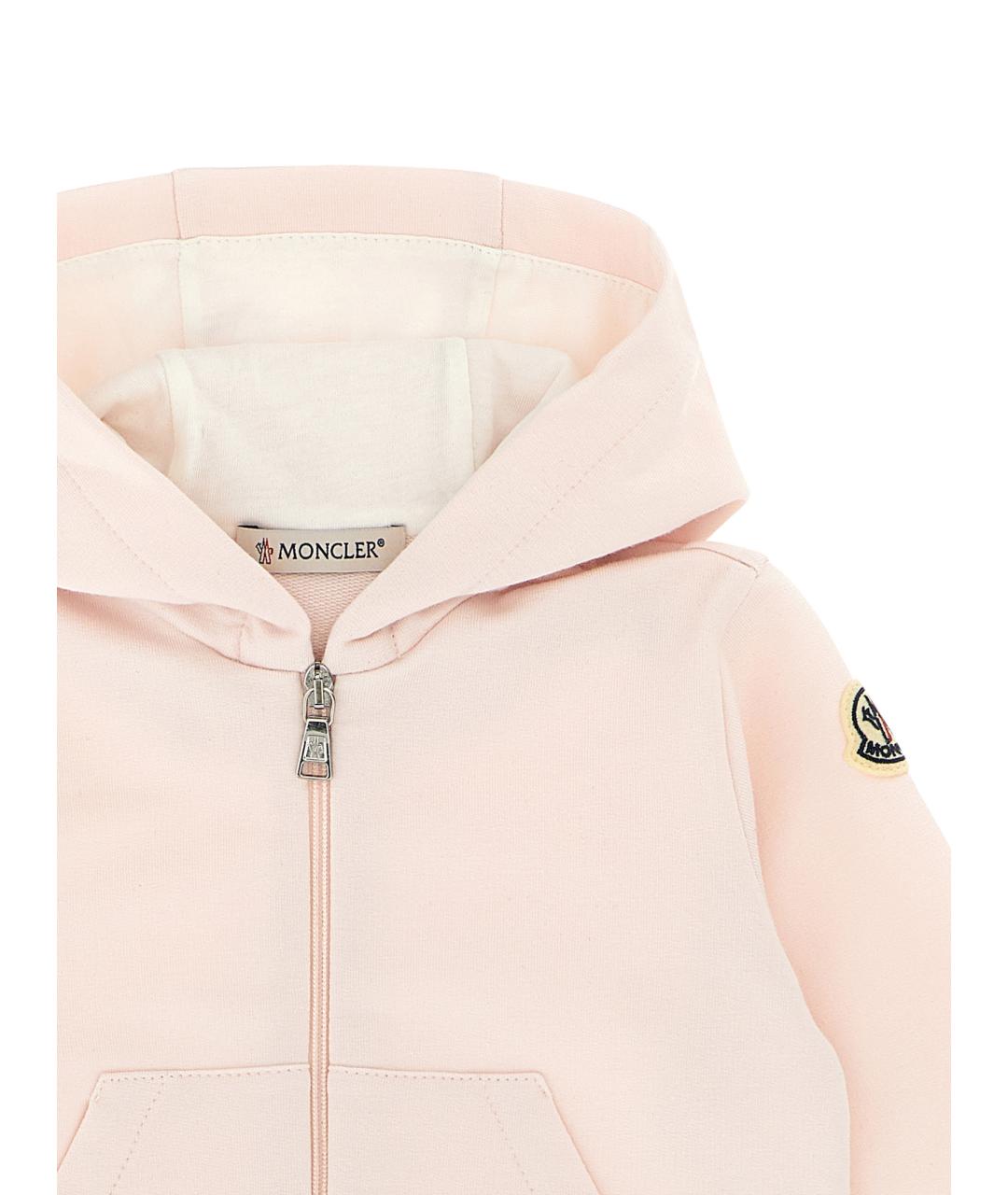 MONCLER ENFANT Розовый хлопковый комплект, фото 4