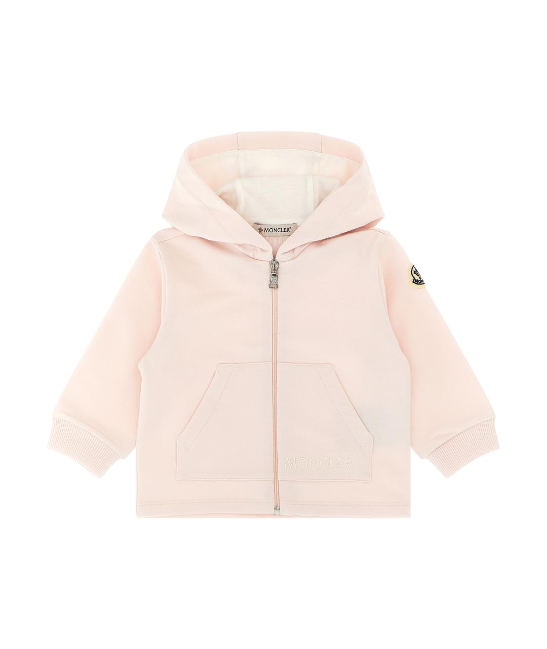 MONCLER ENFANT Розовый хлопковый комплект, фото 2