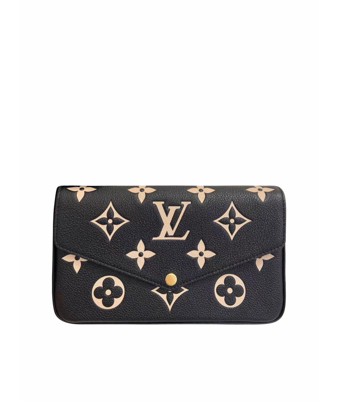 LOUIS VUITTON Черная кожаная сумка через плечо, фото 1