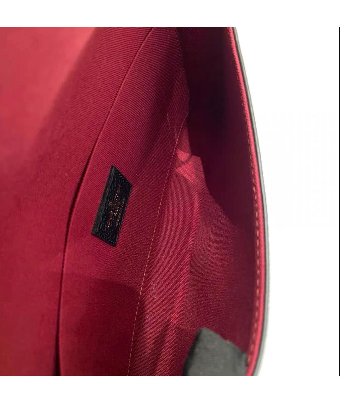 LOUIS VUITTON Черная кожаная сумка через плечо, фото 7