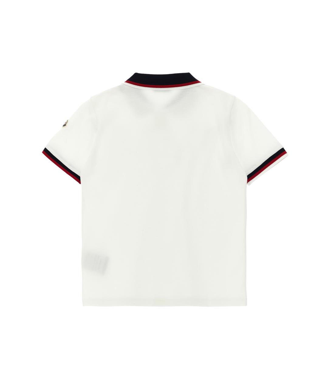 MONCLER ENFANT Белая хлопковая детская футболка, фото 2