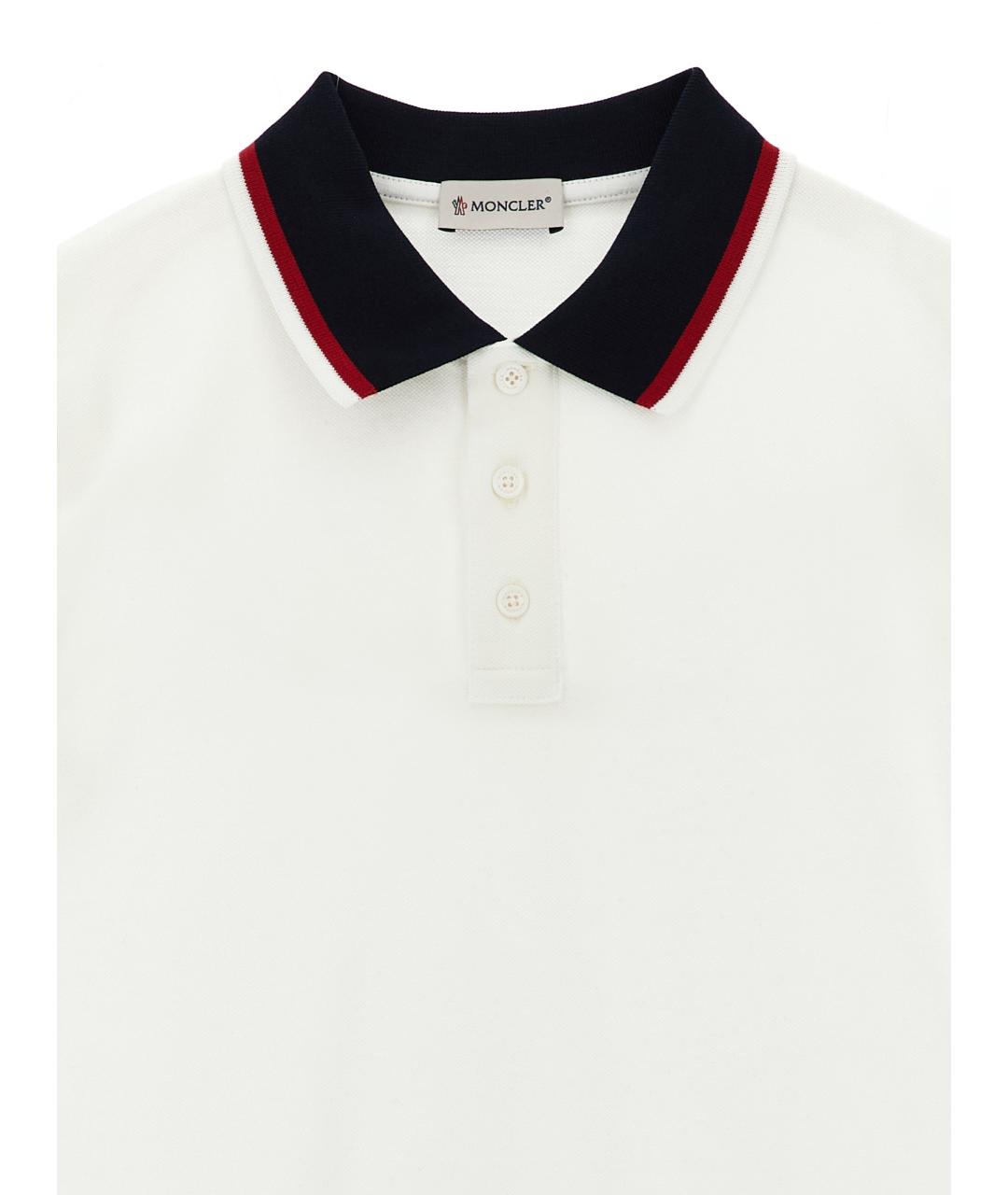 MONCLER ENFANT Белая хлопковая детская футболка, фото 3