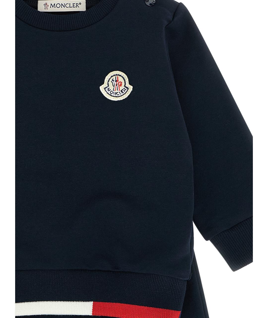 MONCLER ENFANT Темно-синий хлопковый комплект, фото 4