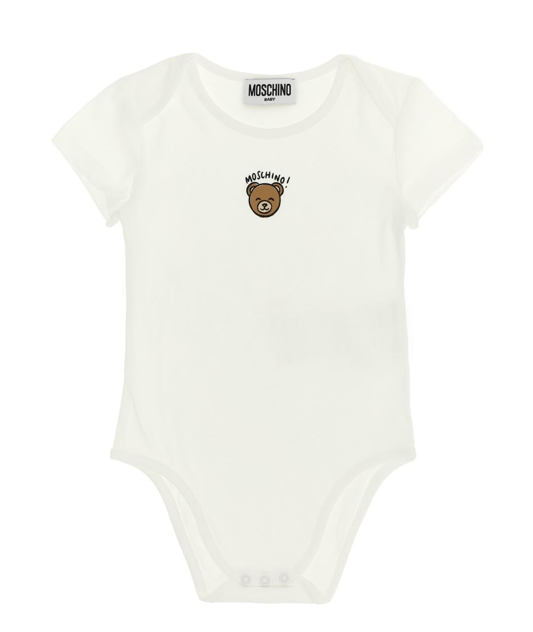MOSCHINO BABY Мульти хлопковый боди/ползунок, фото 3