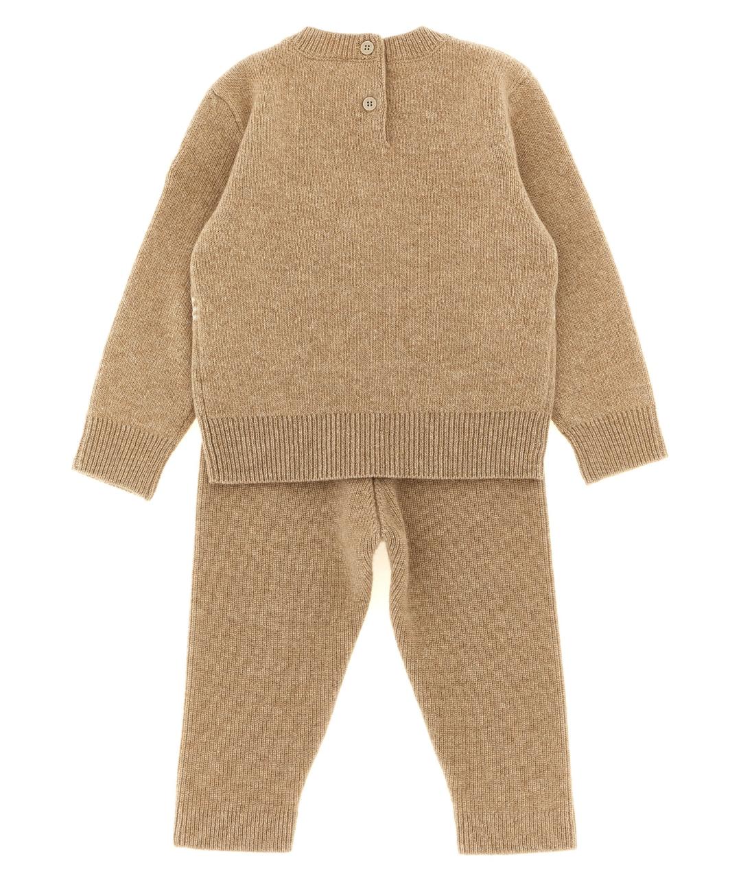 MONCLER ENFANT Бежевый шерстяной комплект, фото 2