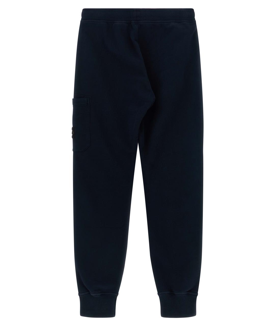 STONE ISLAND JUNIOR Темно-синие хлопковые брюки и шорты, фото 2